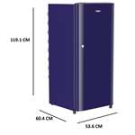 Whirlpool 190 L 3 Star Direct-Cool Single Door Refrigerator (Solid Blue)